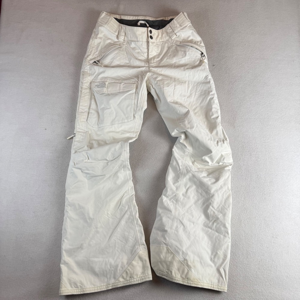 The North Face Womens Snow Pants Off-White Insulated Ski Snowboard Small S/P